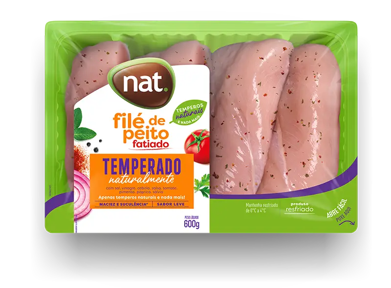 Filé de Peito Fatiado Temperado