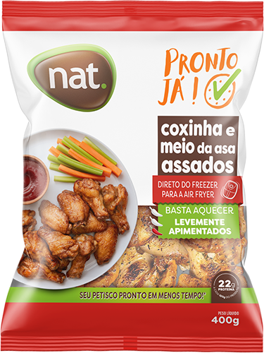 Coxinha e Meio da Asa Assados