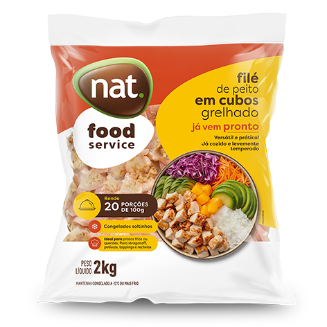 Filé de Peito de Frango em Cubos Grelhado